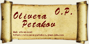Olivera Petakov vizit kartica